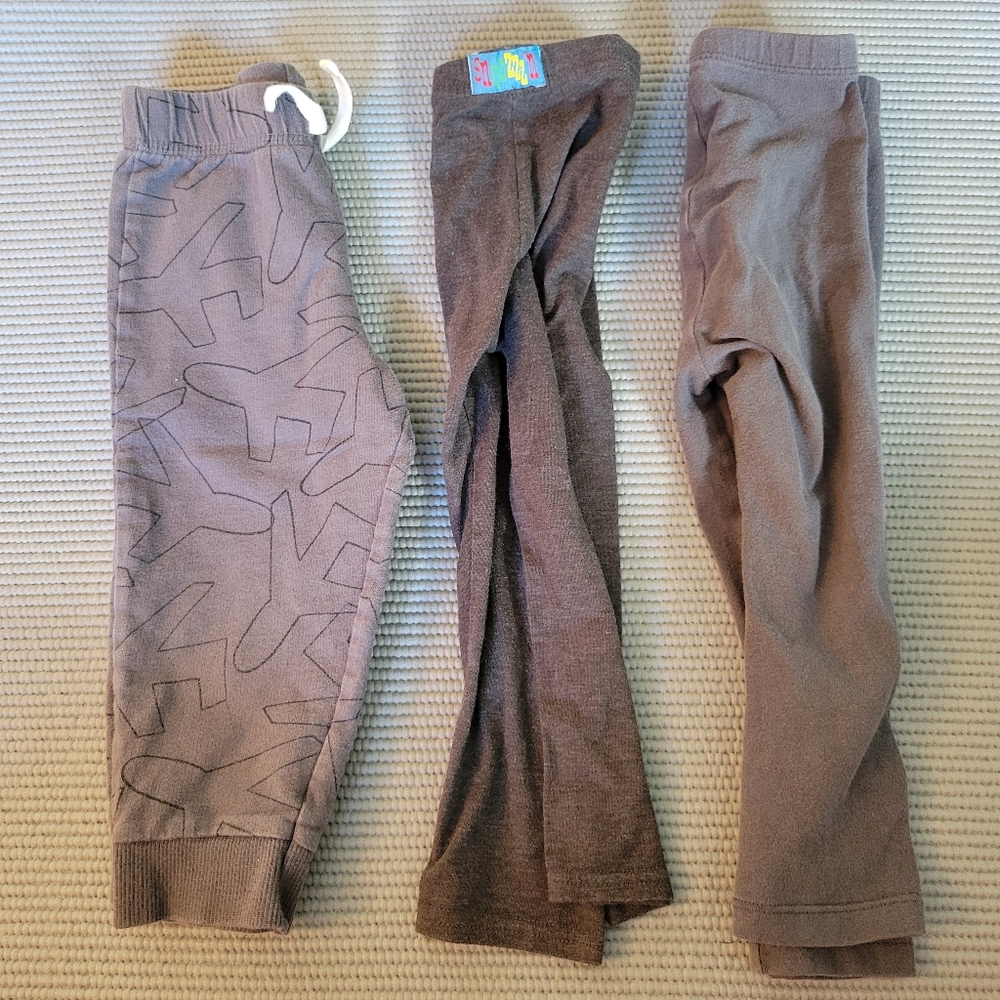 👶🏼 4/$10 12-18 Month 3 Gray Pants Leggings Sweatpants Baby Infant